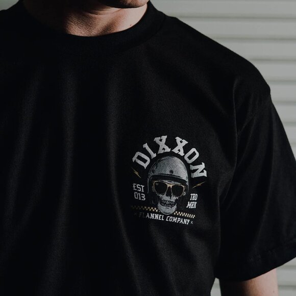 NWT Dixxon Flannel Brain Bucket Motorcycle Helmet T-Shirt in Black (MiUSA) - Picture 3 of 4